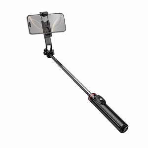 Must Bluetoothi toega selfipulk Borofone BY15 Throne statiivi ja kaugjuhtimispuldiga