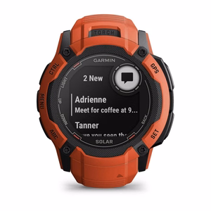 Garmin Instinct 2X Solar 2,79 cm (1,1") MIP, 50 mm, digitaalne 176 × 176 piksli puuteekraan, punane, GPS (satelliit)
