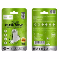 Pendrive 32GB USB 3.0 (USB A + USB C) Hoco UD8 nickel