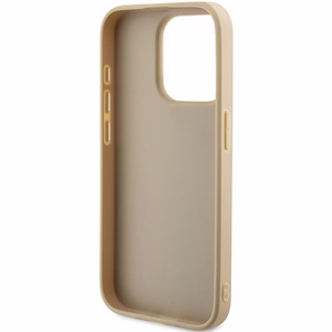 Guess Saffiano Iridescent Script ümbris jaoks iPhone 15 Pro - kuldne