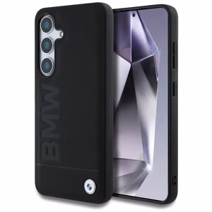 BMW Leather Big Wordmark Ümbris jaoks Samsung Galaxy S25 - must