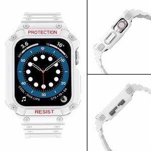 Protect Strap Ремешок для Apple Watch 42/44/45mm с бронированным чехлом - белый