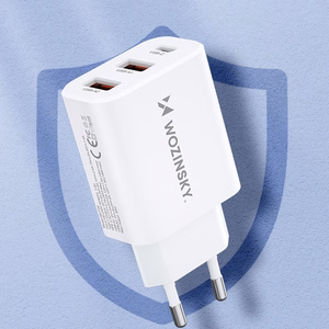Wozinsky CWCUCW 30W USB-C / 2 x USB-A Wall Laadija - valge