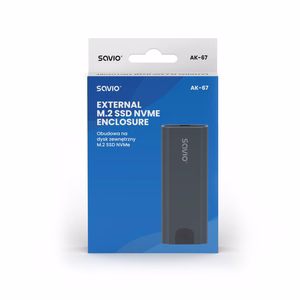 Savio M.2 SSD NVMe välise draivi korpus, USB-C 3.1, AK-67, hall
