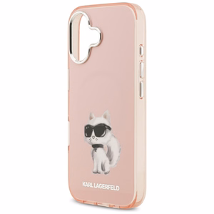 Karl Lagerfeld IML Aquarelle Choupette & Logo MagSafe iPhone 17 Ümbris - Roosa