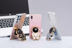 Phone stand ASTRONAUT - stick-on - valge