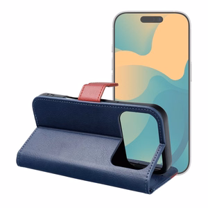Flip case for iPhone 17 PRO / 18 PRO Split Book navy and red
