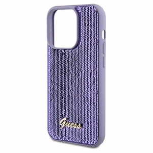 Guess Sequin Script Metal чехол для iPhone 13 Pro Max - фиолетовый