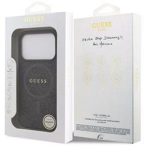Guess 4G Ring Classic Logo MagSafe ümbris jaoks iPhone 17 Pro - must