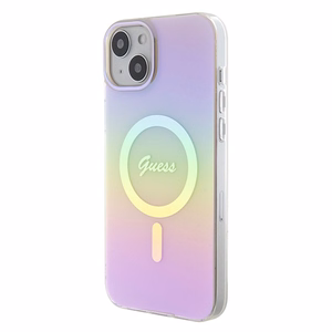 Guess GUHMP15MHITSP iPhone 15 Plus 6.7" roosa/roosa hardcase IML Iridescent MagSafe
