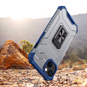 Crystal Ring Case прочный защитный чехол с подставкой для iPhone 12 mini синий