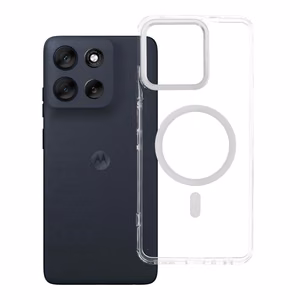 Чехол Motorola G56 Frame Clear Hybrid Mag Cover совместимый с MagSafe прозрачный