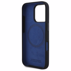 BMW Silicone Hexagon sinine Line MagSafe Ümbris jaoks iPhone 16 Pro Max - must
