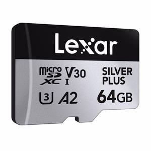 Lexar High-Performance Silver Plus microSDXC 2x64GB mälukaartide komplekt + adapter