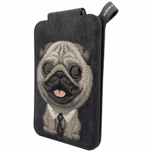 Nimmy New Big-Eye Cute Pets 2.0 Dog MagSafe magnetiline telefoni kaarditasku koos toega – must