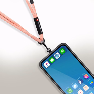 FORCELL F-DESIGN S10X165 crossbody phone lanyard with adjustable length (max 82,5cm in the loop) pink white