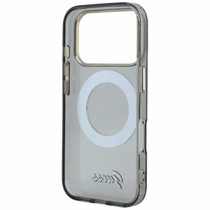 Guess IML Ring Stand 360 Script Metal Logo MagSafe ümbris mudelile iPhone 17 Pro / 18 Pro – must