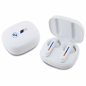 BMW Bluetooth kõrvaklapid BMBEMIATP20LOH TWS + docking station valge/valge Printed Logos