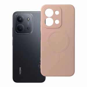 SILICONE MAG COVER Ümbris compatible with MagSafe jaoks XIAOMI Redmi 15C roosa