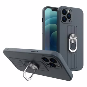 Ring Case silikoonist ümbris koos sõrmejäljega ja statiiviga Samsung Galaxy A32 5G jaoks tumesinine