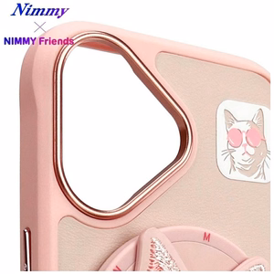 Nimmy Glasses Cool Cat MagSafe Ümbris jaoks iPhone 16 - Roosa