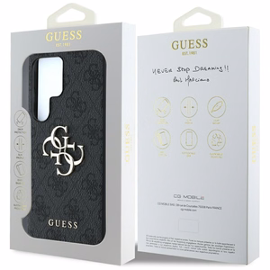 Guess Big 4G Logo Classic Logo Ümbris jaoks Samsung Galaxy S25 Ultra must