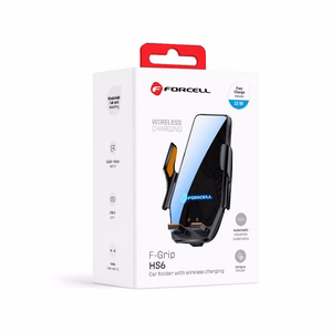 Juhtmevaba car phone hoidja Forcell F-Grip HS6 15W windshield / air vent must