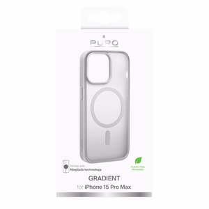 Puro Gradient MagSafe Silicone Ümbris jaoks iPhone 15 Pro Max - Hõbedane