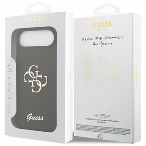 GUESS ümbris jaoks IPHONE 17 Air GUHCP17MSC4GSMK (Silicone W/ Big 4G Script) must