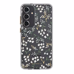 Rifle Paper Co. üliõhuke antimikroobne ümbris seadmele Samsung Galaxy S24+, Petite Fleurs mustriga