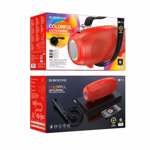 Borofone Portable Bluetooth Speaker BP13 Dazzling with microphone punane