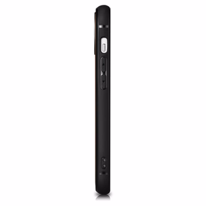 iCarer Leather Oil Wax case covered with natural leather for iPhone 14 Plus black (WMI14220719-BK)