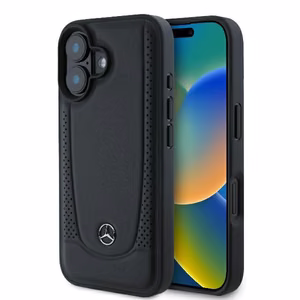 Mercedes Leather Urban iPhone 16 Plus Ümbris - Must