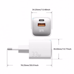 Laadija Essager GaN Polestar valge 33W (PD / QC3.0)