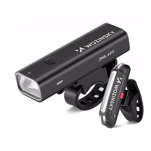 Wozinsky WSBLB2 eesmise (400 lm) ja tagumise USB-C-jalgrattatule komplekt – must