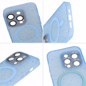 Tel Protect Magnetic Splash Frosted Ümbris jaoks Iphone 15 Pro Light sinine