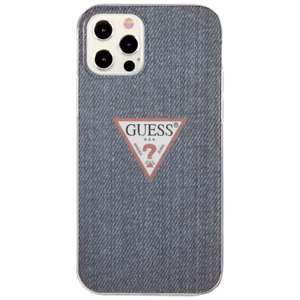 GUESS чехол для IPHONE 12 Pro Max GUHCP12LPCUJULDB (Jeans Collection) тёмно-синий