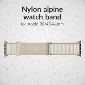 Mobilize nailonist kellarihm - Alpine - titaanist ühendusdetail - Apple 38/40/41mm - Starlight