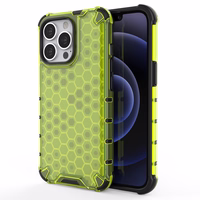 Honeycomb Case soomuskaitse TPU kaitsekattega iPhone 13 Pro-le roheline