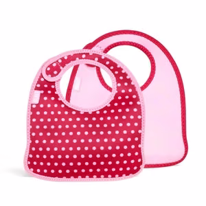 BUILT Mess Mate neopreenist pudipõllede komplekt väikelastele, 2 tk, Baby Pink Mini Dots