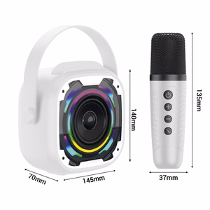 Blavec kaasaskantav Bluetooth kõlar WS-08 Karaoke Idol – 8W 2 mikrofoniga (WS08-2MW) valge