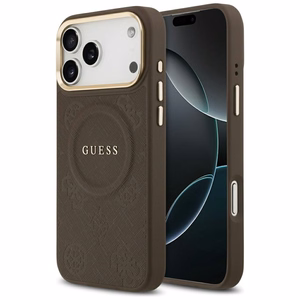 GUESS ümbris jaoks IPHONE 17 Pro Max compatible with MagSafe GUHMP17XPSAMSECW (PU W/ Peony Hot Stamp) brown