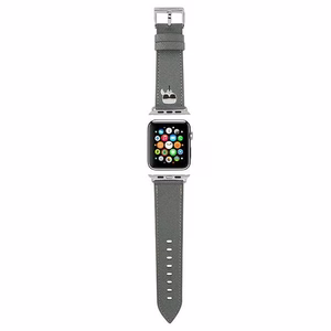 KARL LAGERFELD силиконовый ремешок для APPLE Watch KLAWLOKHG (SAFFIANO KH 42 / 44 mm) серебряный