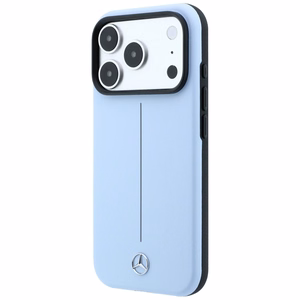 Mercedes Semi Wrap Iconic Line MagSafe nahast ümbris mudelitele iPhone 18 Pro Max / 17 Pro Max, sinine