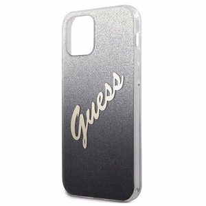 Guess GUHCP12SPCUGLSBK iPhone 12 mini 5.4" чёрный/чёрный жёсткий чехол Glitter Gradient Script
