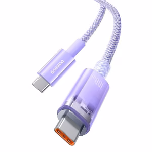 BASEUS cabel Type C to Type C PD 6A 100W Explorer P10319703221-01 / CB000043 1 m lilla