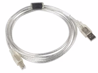 Lanberg CA-USBA-12CC-0018-TR USB cable USB 2.0 1.8 m USB B läbipaistev