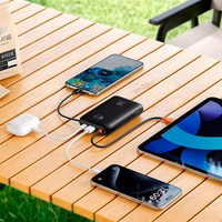 Powerbank Veger K2 (W2068) PD QC3.0 35W 20000 mAh with built-in Type C cables / Lightning must