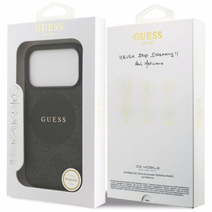 Guess 4G Circle Classic Logo MagSafe ümbris jaoks iPhone 17 Pro - must