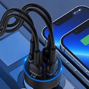 Wozinsky WDCCB Car Laadija with Display 50W 2xUSB-C / 2xUSB-A - must